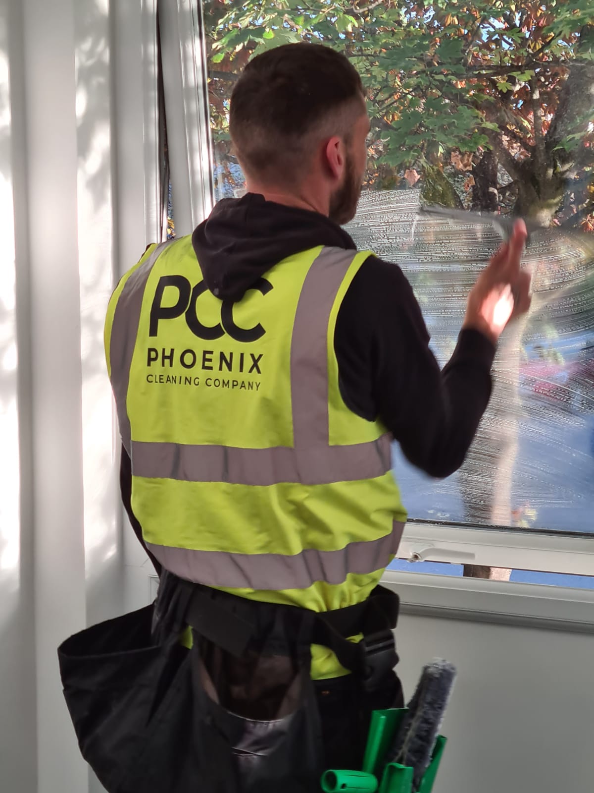 Internal window cleaning, Leeds. PCC