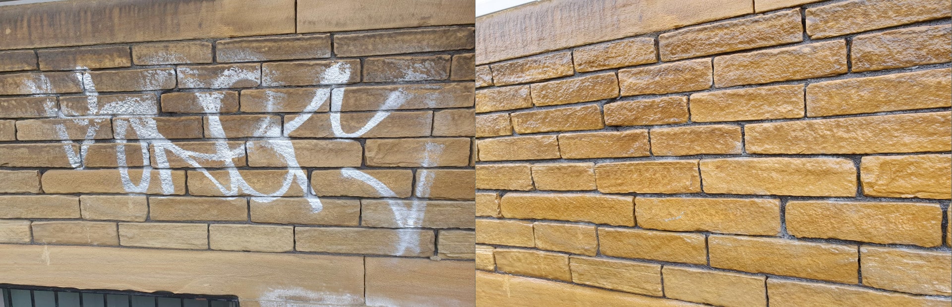graffiti removal leeds before and after